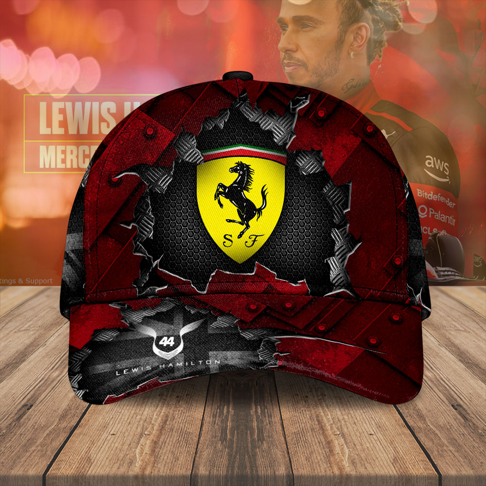 Sportswearmerch Lewis Hamilton F1 F1 x Scuderia Ferrari Car Classic Cap Gift For Fan