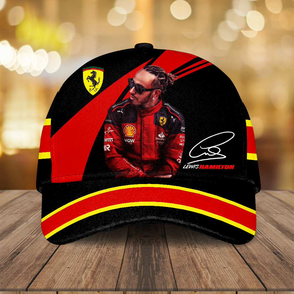 Sportswearmerch Lewis Hamilton F1 F1 x Scuderia Ferrari Car Classic Cap Gift For Fan