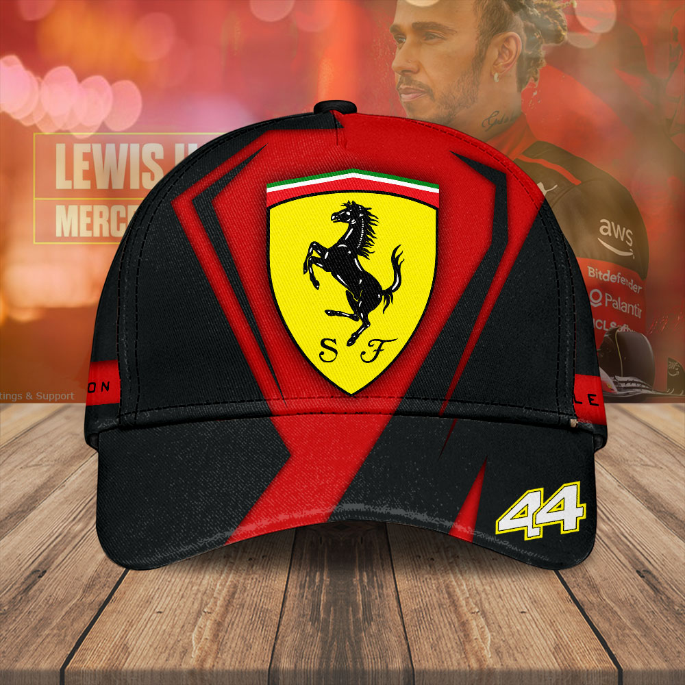 Sportswearmerch Lewis Hamilton F1 F1 x Scuderia Ferrari Car Classic Cap Gift For Fan