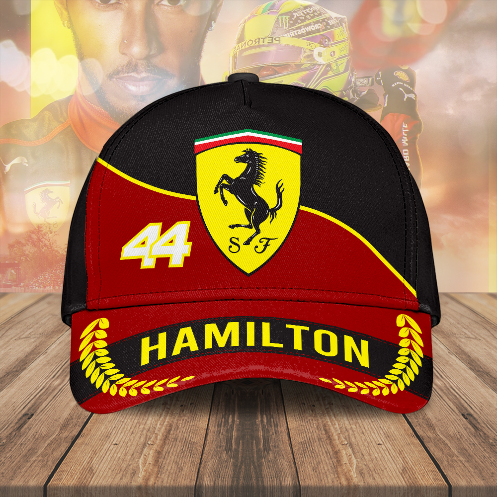 Sportswearmerch Lewis Hamilton F1 x Scuderia Ferrari Car Car Classic Cap Gift For Fan