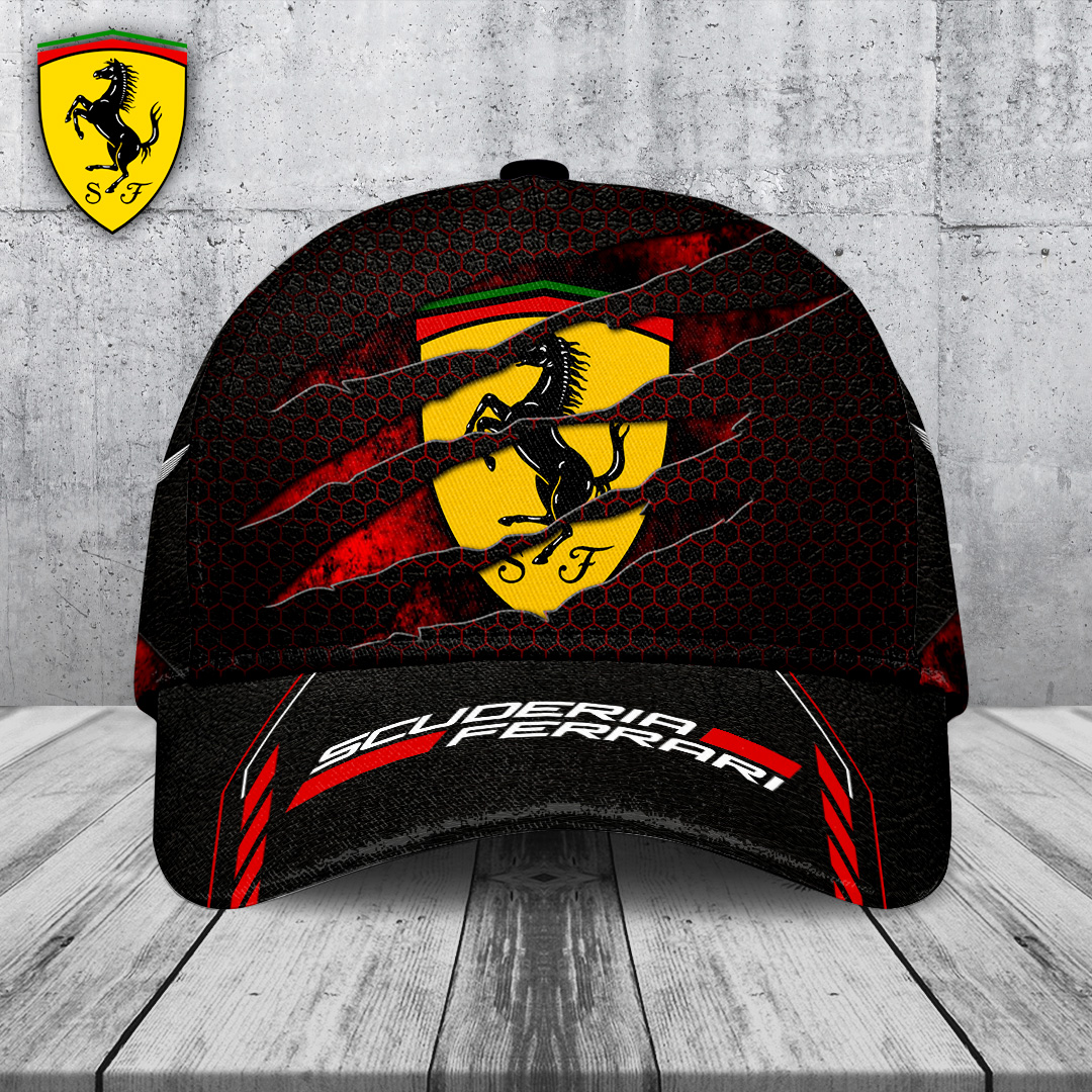 Sportswearmerch Lewis Hamilton F1 x Scuderia Ferrari Car Car Classic Cap Gift For Fan