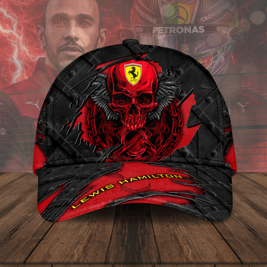 Sportswearmerch Lewis Hamilton F1 x Scuderia Ferrari Car Car Classic Cap Gift For Fan