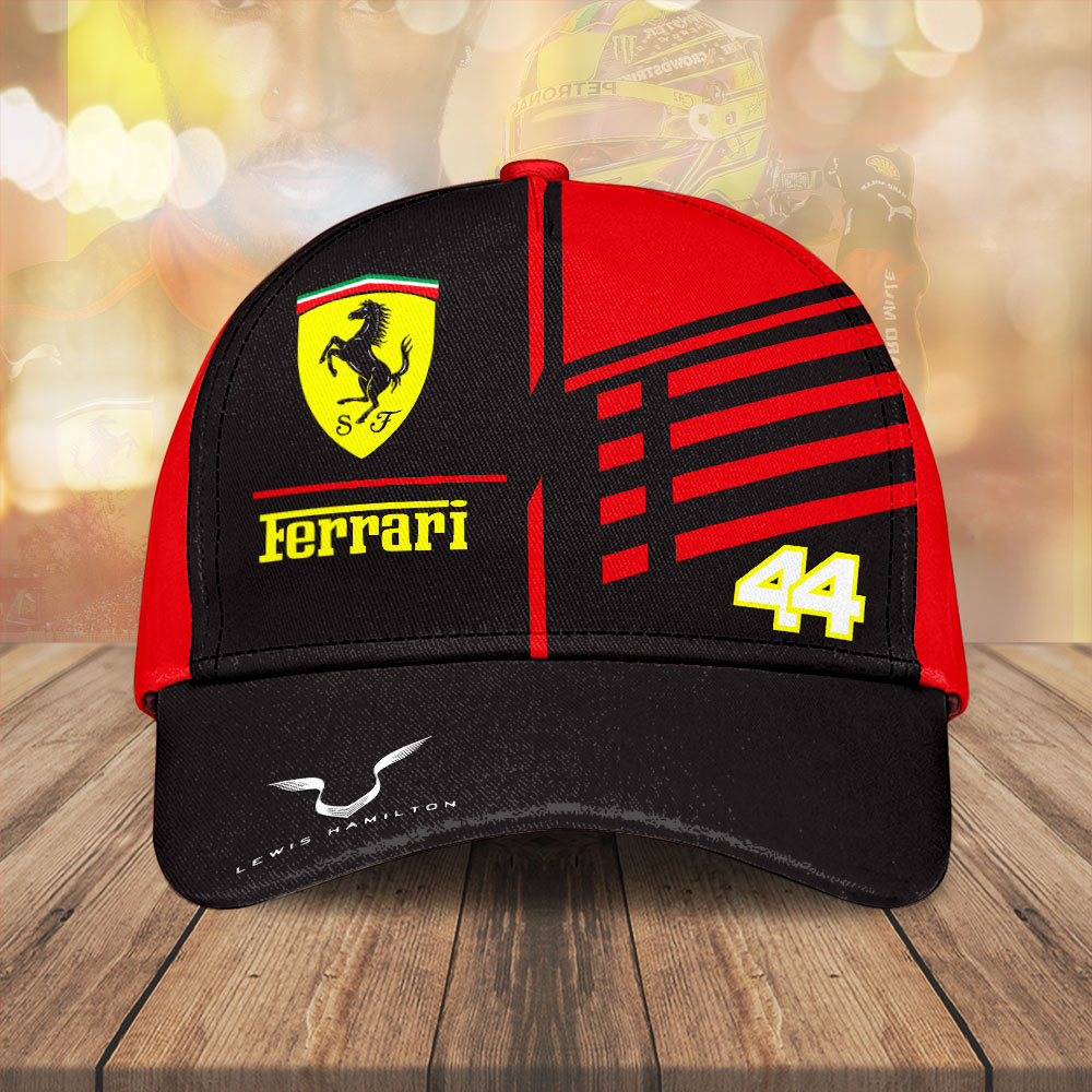 Sportswearmerch Lewis Hamilton F1 x Scuderia Ferrari Car Car Classic Cap Gift For Fan