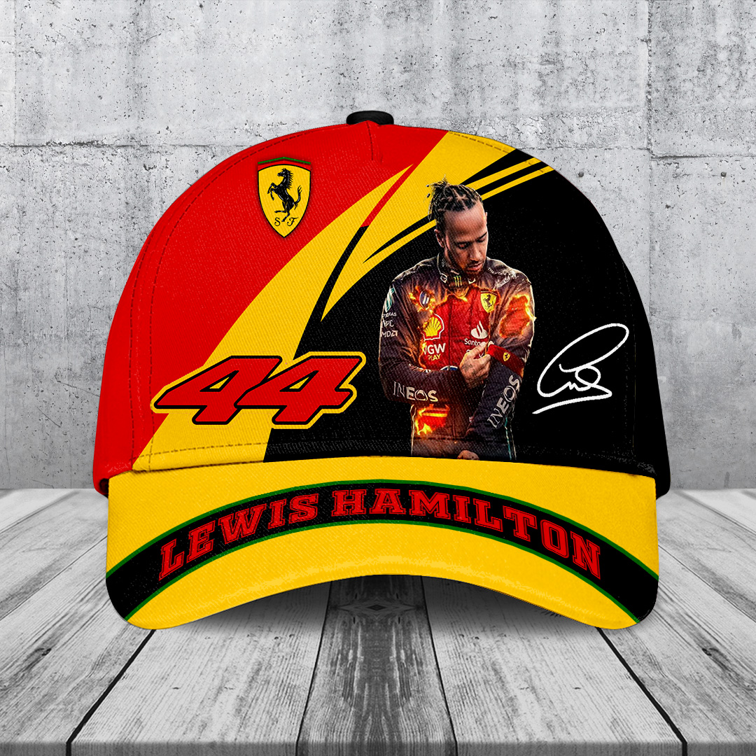 Sportswearmerch Lewis Hamilton F1 x Scuderia Ferrari Car Car Classic Cap Gift For Fan