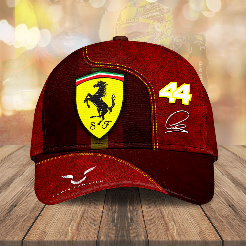 Sportswearmerch Lewis Hamilton F1 x Scuderia Ferrari Car Car Classic Cap Gift For Fan