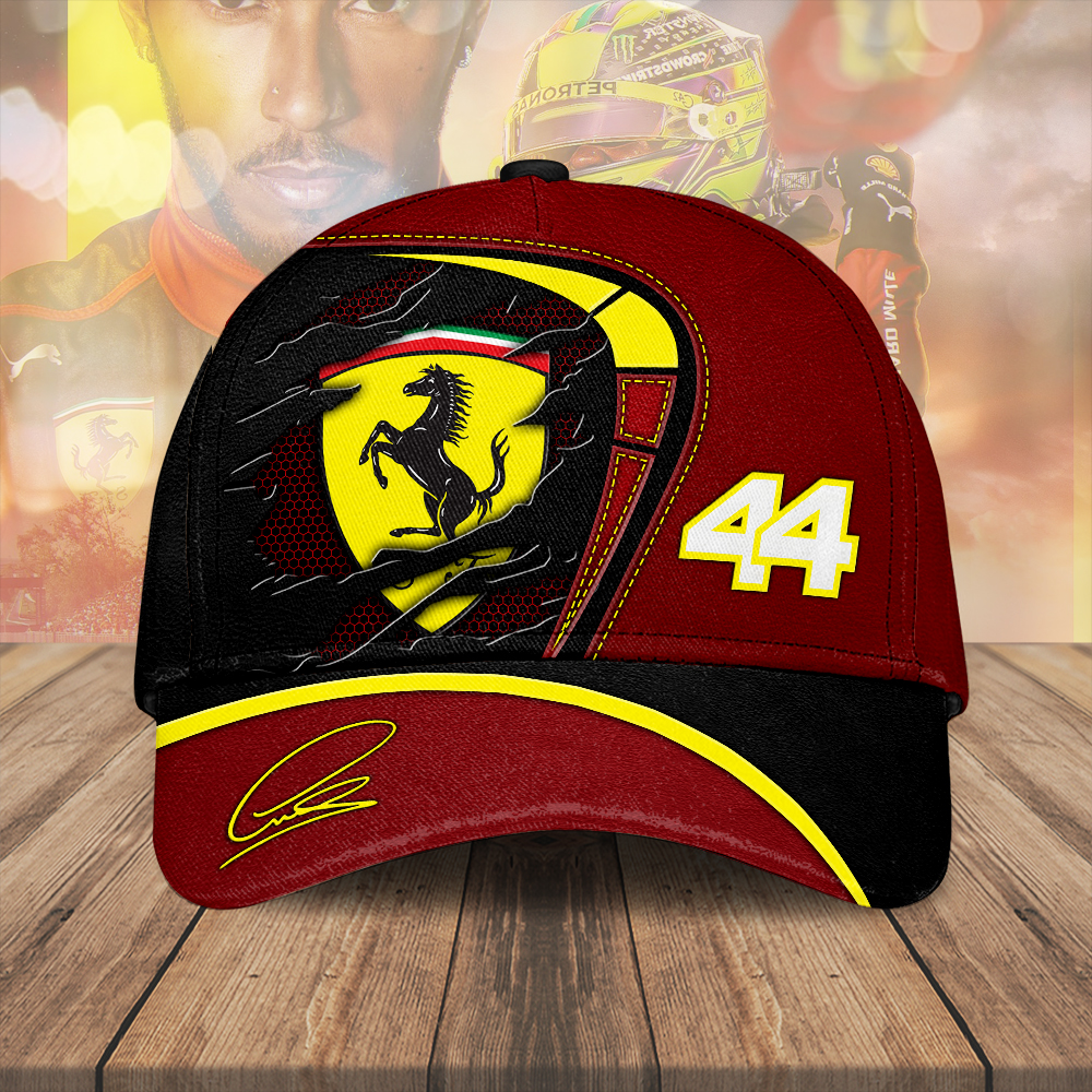 Sportswearmerch Lewis Hamilton F1 x Scuderia Ferrari Car Car Classic Cap Gift For Fan