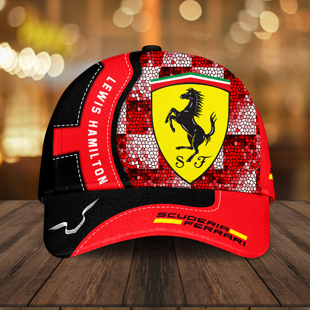 Sportswearmerch Lewis Hamilton F1 x Scuderia Ferrari Car Classic Cap Gift For Fan