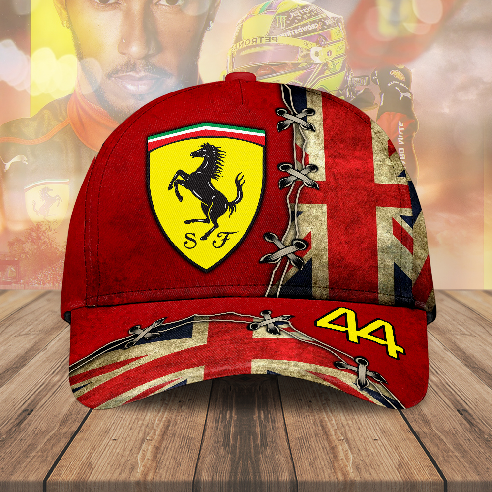 Sportswearmerch Lewis Hamilton F1 x Scuderia Ferrari Classic Cap Gift For Fan