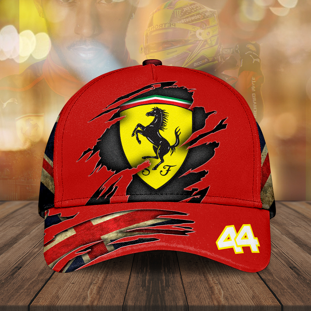 Sportswearmerch Lewis Hamilton x Scuderia Ferrari F1 Classic Cap Gift For Fan