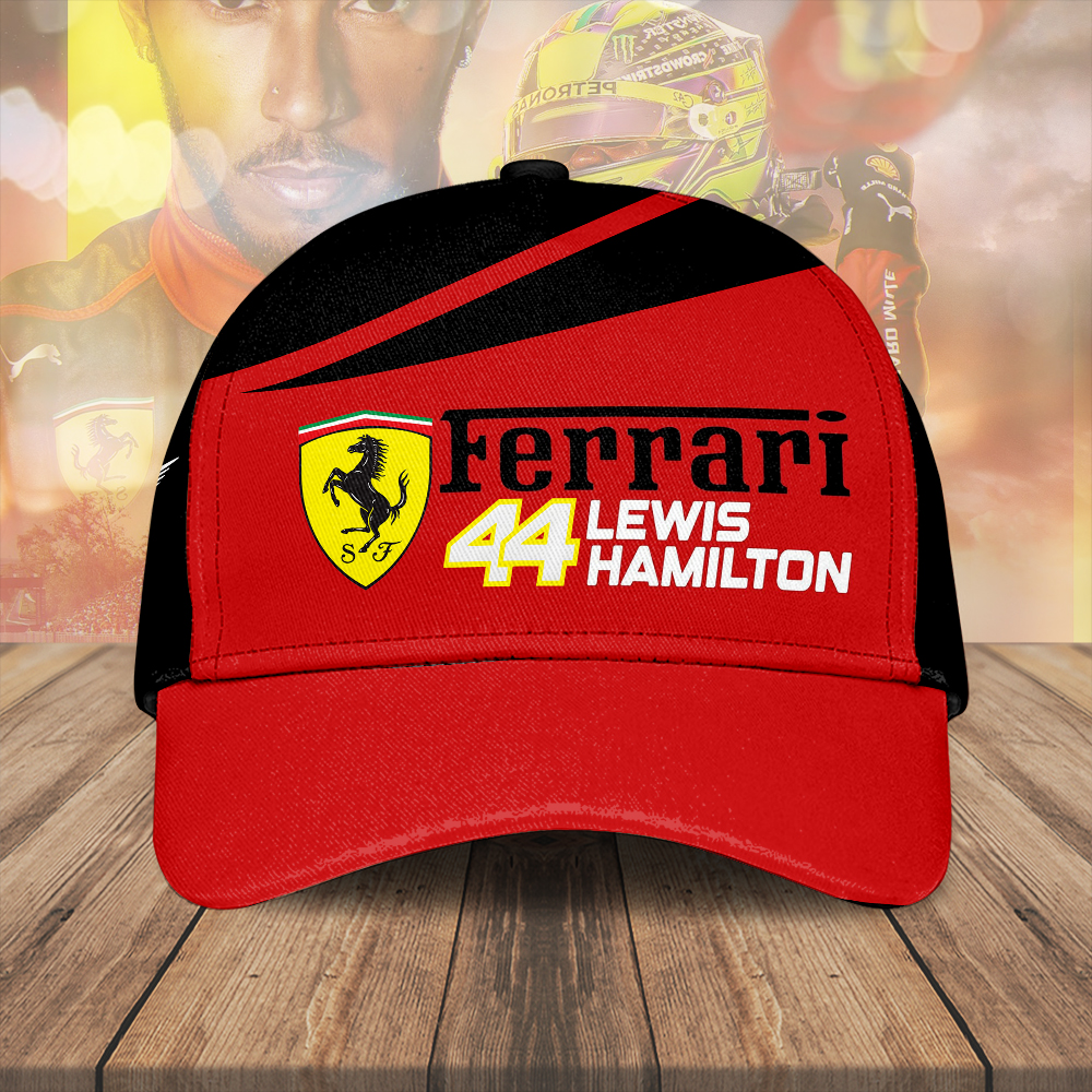 Sportswearmerch Lewis Hamilton x Scuderia Ferrari F1 Classic Cap Gift For Fan