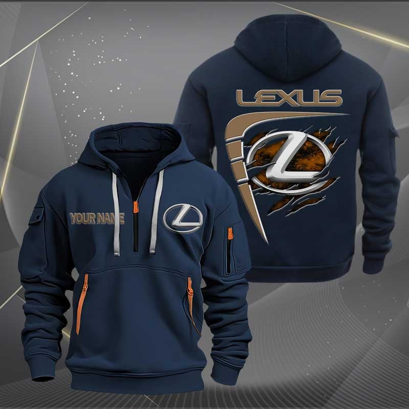 Sportswearmerch Lexus Car Personalized Half Zip Hoodie For Fan