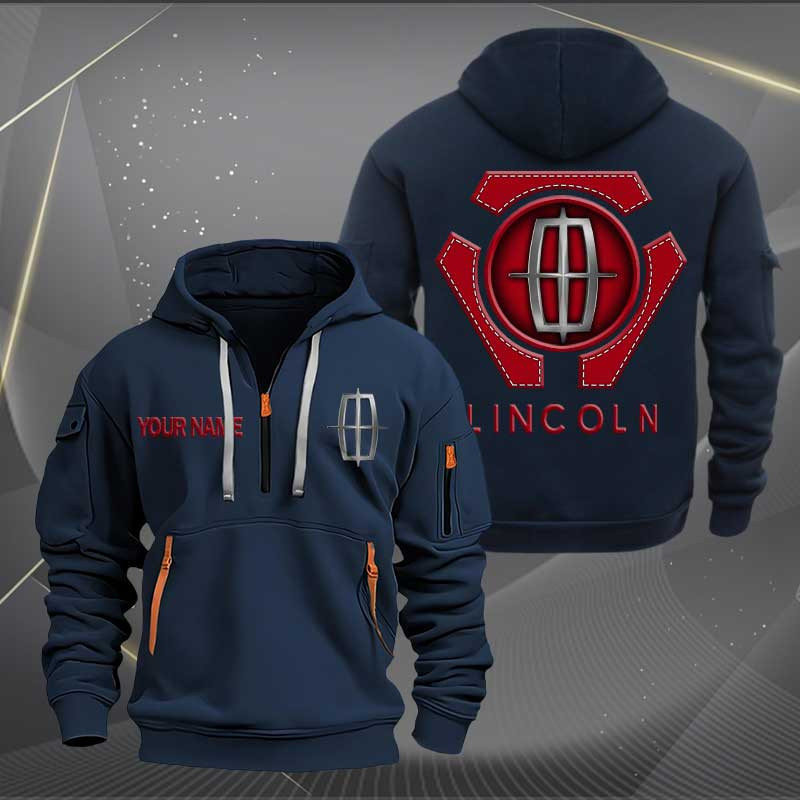 Sportswearmerch Lincoln Car Personalized Half Zip Hoodie For Fan