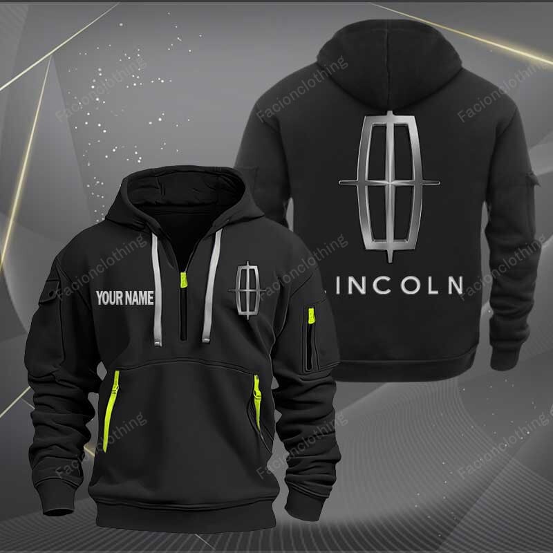 Sportswearmerch Lincoln Car Personalized Half Zip Hoodie For Fan