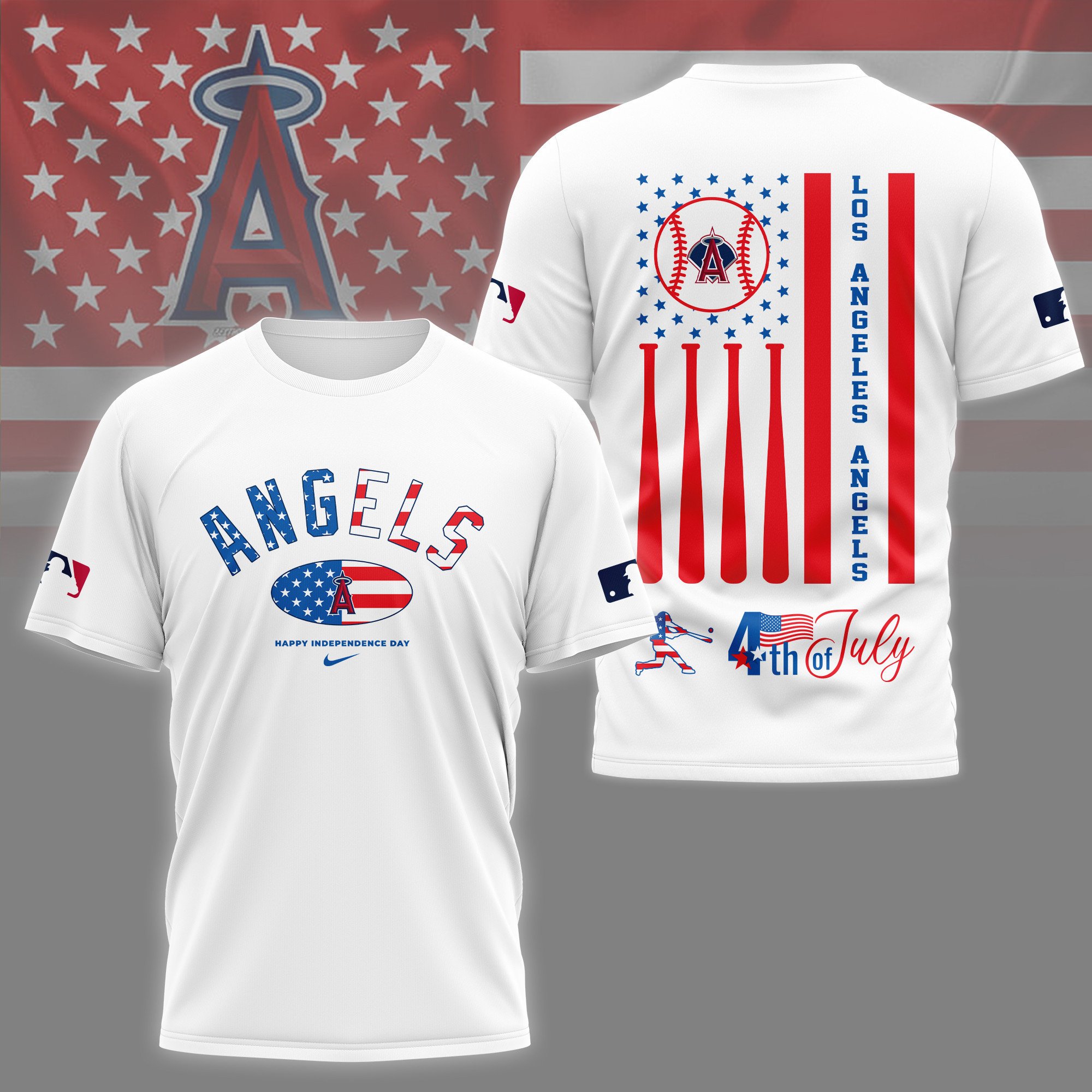 Sportswearmerch Los Angeles Angels MLB Personalized T-shirt For Fan
