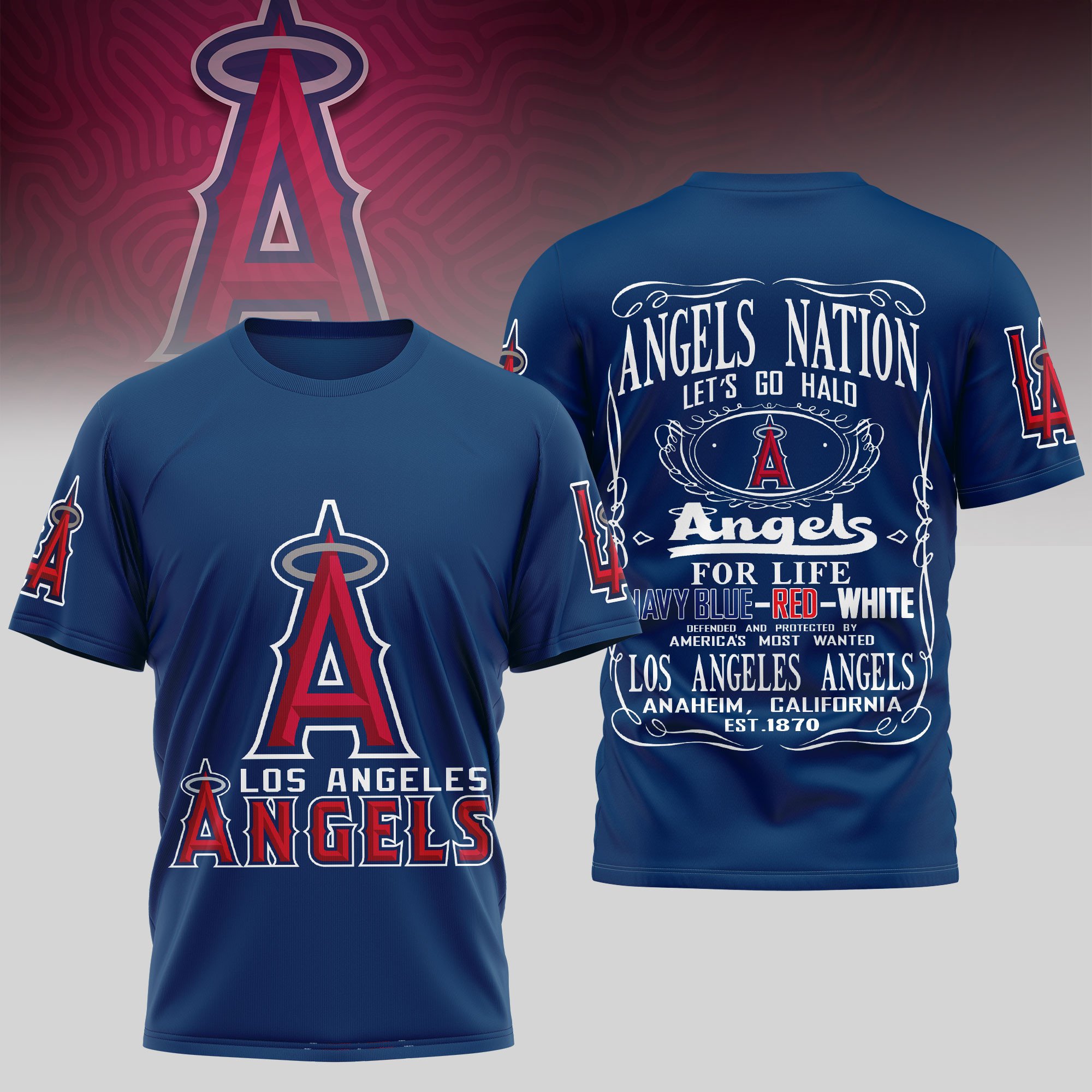 Sportswearmerch Los Angeles Angels MLB Personalized T-shirt For Fan