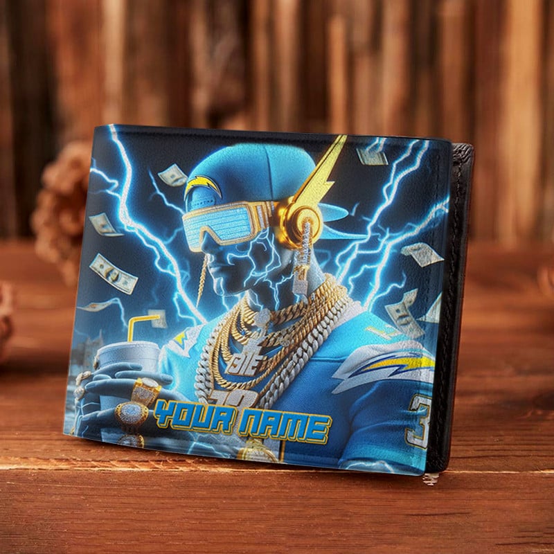 Sportswearmerch Los Angeles Chargers NFL Folded Wallet Perfect Gift For Fan