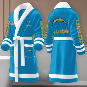 Sportswearmerch Los Angeles Chargers NFL New Fleece Bathrobe Personalized Gifts For Fan