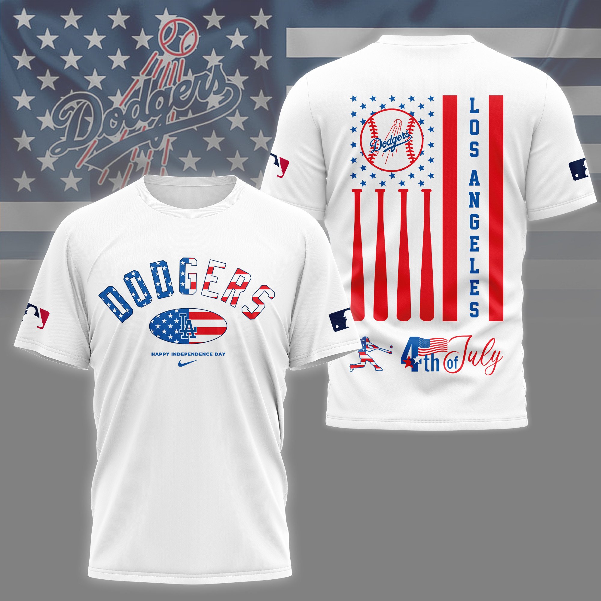 Sportswearmerch Los Angeles Dodgers MLB Personalized T-shirt For Fan