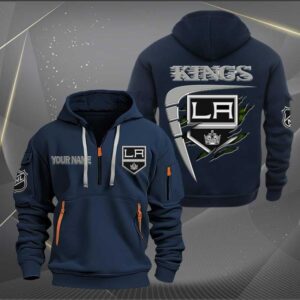 Sportswearmerch Los Angeles Kings NHL Personalized Half Zip Hoodie For Fan