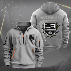 Sportswearmerch Los Angeles Kings NHL Personalized Half Zip Hoodie For Fan