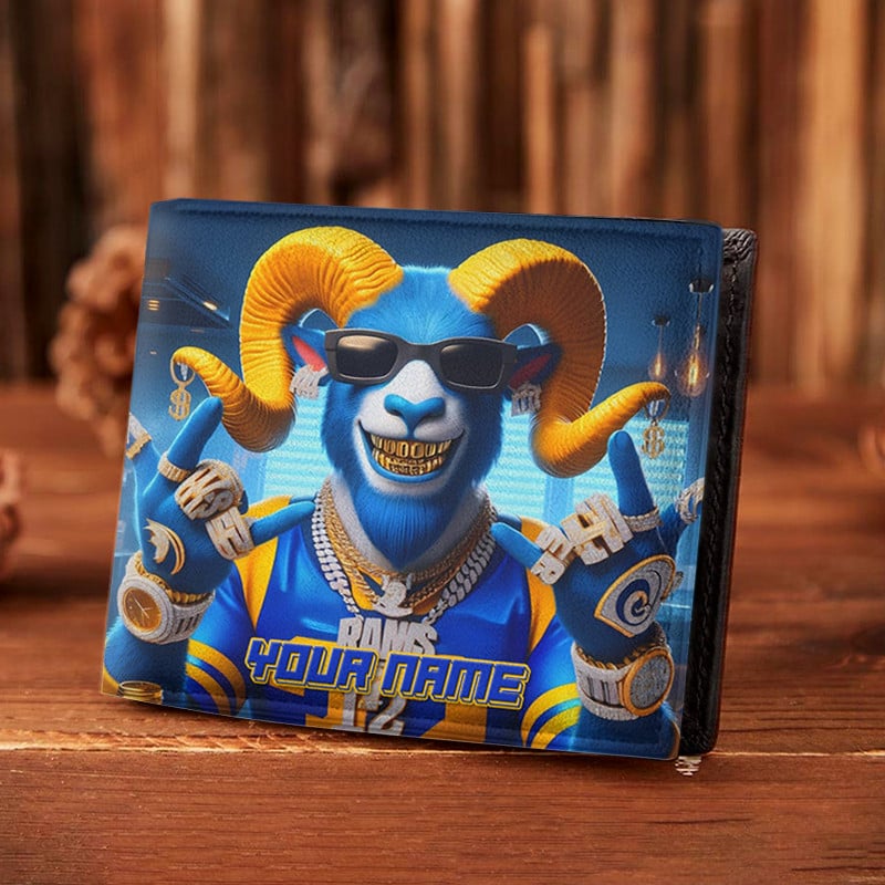 Sportswearmerch Los Angeles Rams NFL Folded Wallet Perfect Gift For Fan