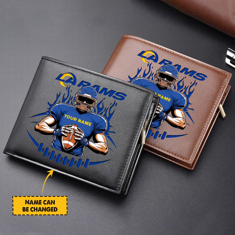 Sportswearmerch Los Angeles Rams NFL Personalized Men Wallet For Fan