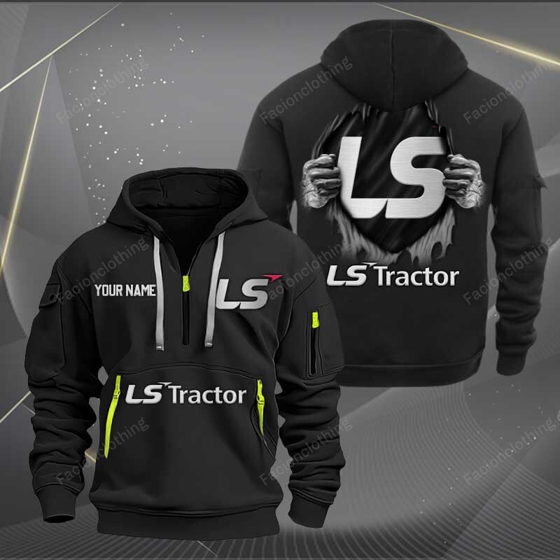 Sportswearmerch LS Tractor Car Personalized Half Zip Hoodie For Fan