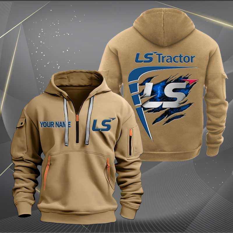 Sportswearmerch LS Tractor Personalized Half Zip Hoodie For Fan