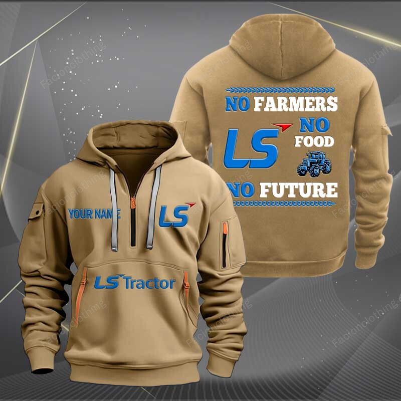 Sportswearmerch LS Tractor Personalized Half Zip Hoodie For Fan