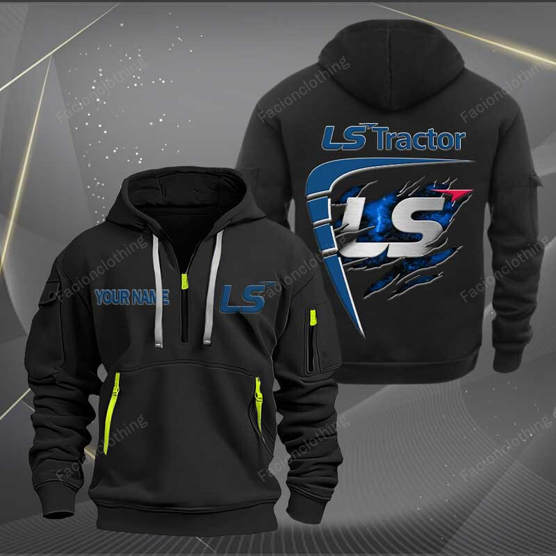 Sportswearmerch LS Tractor Personalized Half Zip Hoodie For Fan