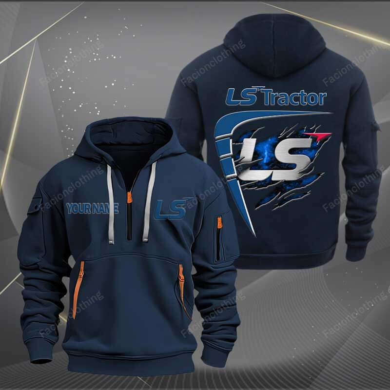 Sportswearmerch LS Tractor Personalized Half Zip Hoodie For Fan