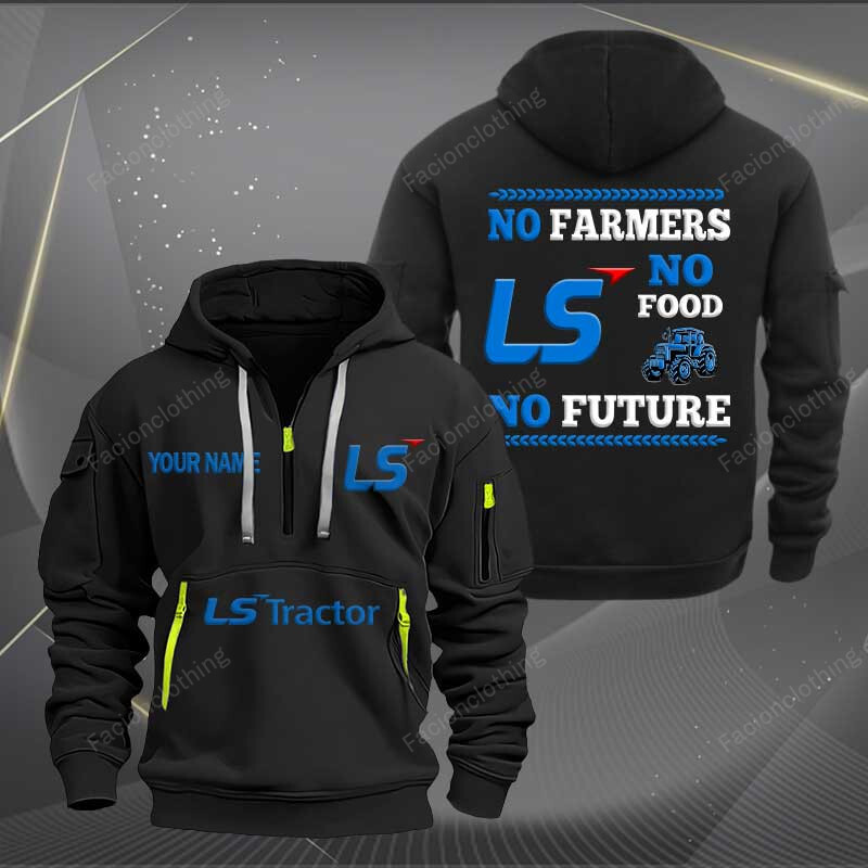 Sportswearmerch LS Tractor Personalized Half Zip Hoodie For Fan