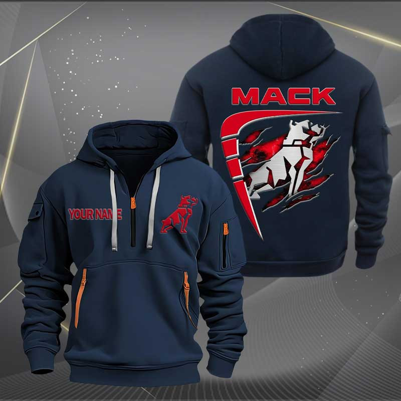 Sportswearmerch Mack Car Personalized Half Zip Hoodie For Fan