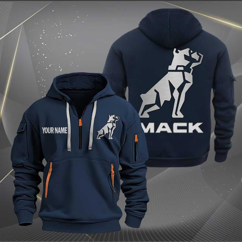 Sportswearmerch Mack Car Personalized Half Zip Hoodie For Fan