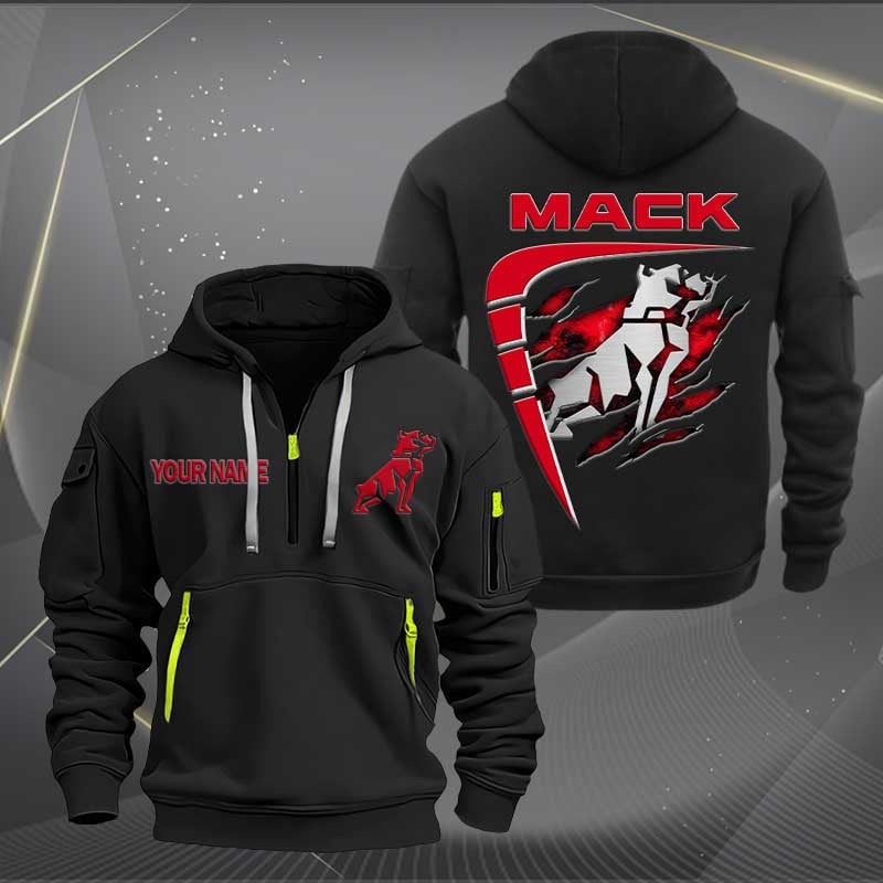 Sportswearmerch Mack Car Personalized Half Zip Hoodie For Fan
