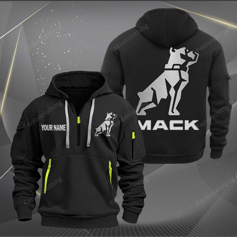 Sportswearmerch Mack Car Personalized Half Zip Hoodie For Fan