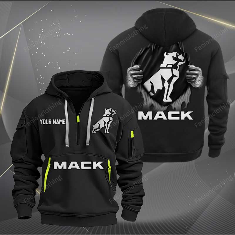 Sportswearmerch Mack Car Personalized Half Zip Hoodie For Fan