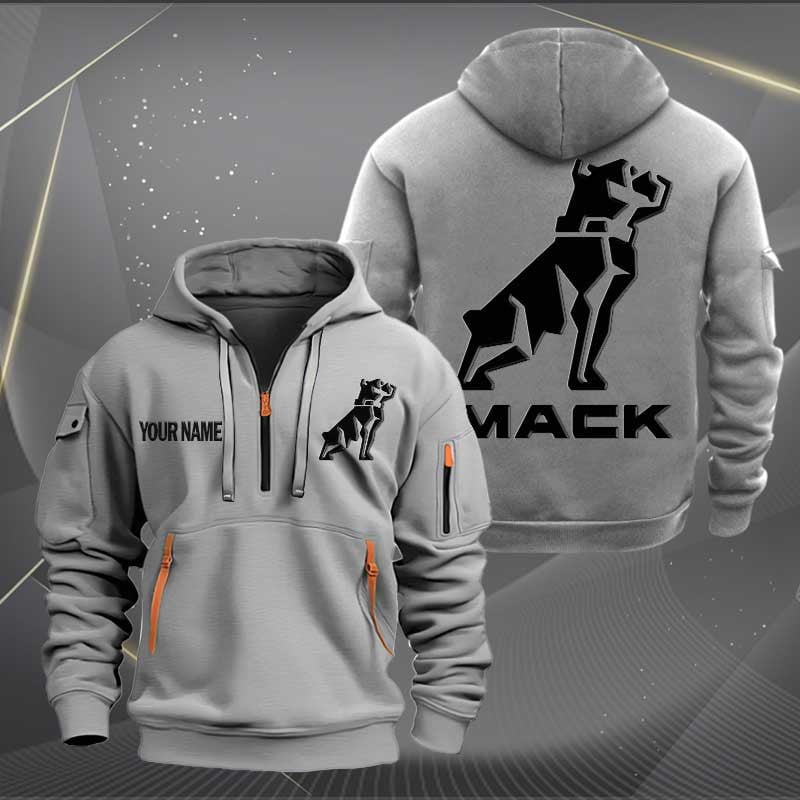 Sportswearmerch Mack Car Personalized Half Zip Hoodie For Fan