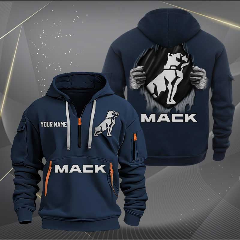 Sportswearmerch Mack Car Personalized Half Zip Hoodie For Fan