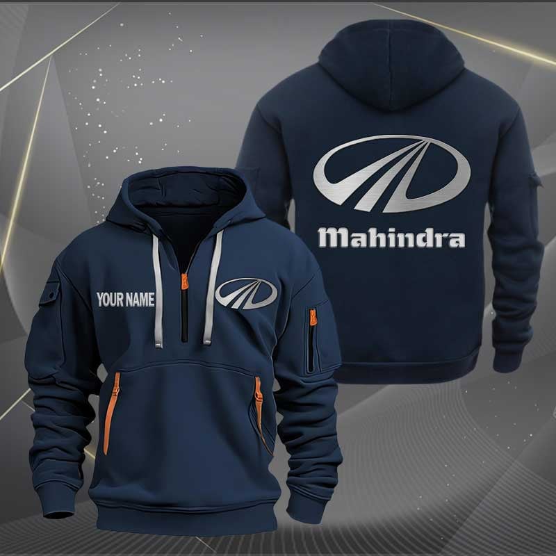 Sportswearmerch Mahindra Car Personalized Half Zip Hoodie For Fan