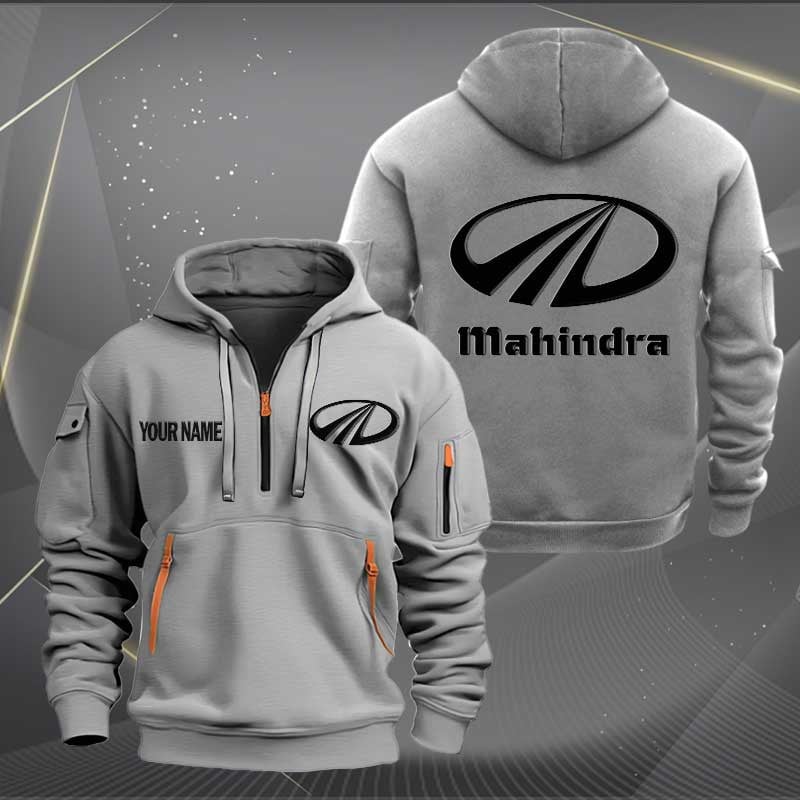 Sportswearmerch Mahindra Car Personalized Half Zip Hoodie For Fan