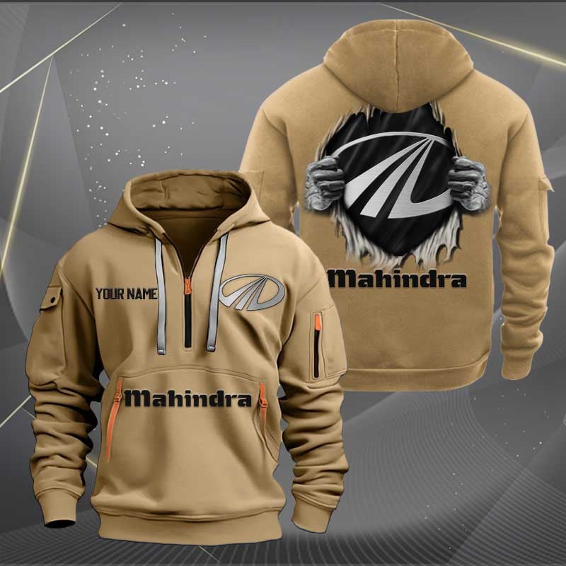 Sportswearmerch Mahindra Car Personalized Half Zip Hoodie For Fan