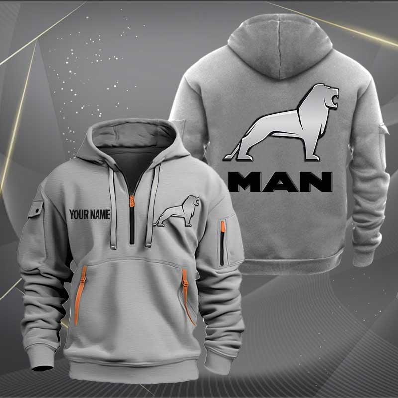 Sportswearmerch MAN Car Personalized Half Zip Hoodie For Fan