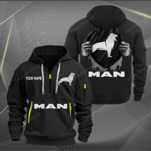 Sportswearmerch MAN Car Personalized Half Zip Hoodie For Fan