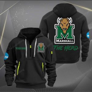 Sportswearmerch Marshall Thundering Herd NCAA Half Zip Hoodie For Fan