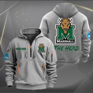 Sportswearmerch Marshall Thundering Herd NCAA Half Zip Hoodie For Fan