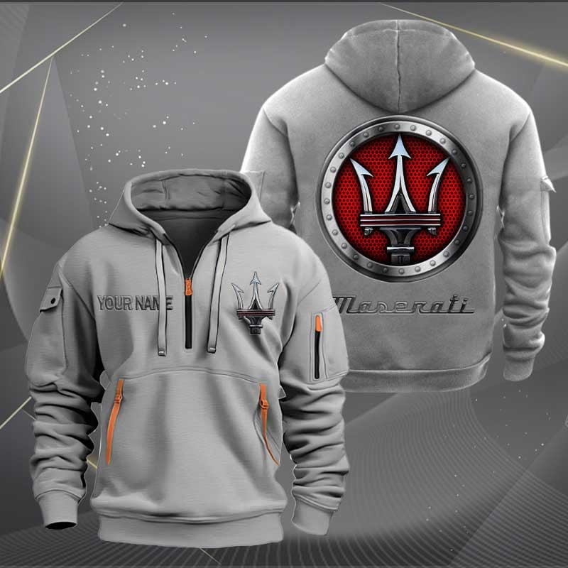 Sportswearmerch Maserati Car Personalized Half Zip Hoodie For Fan