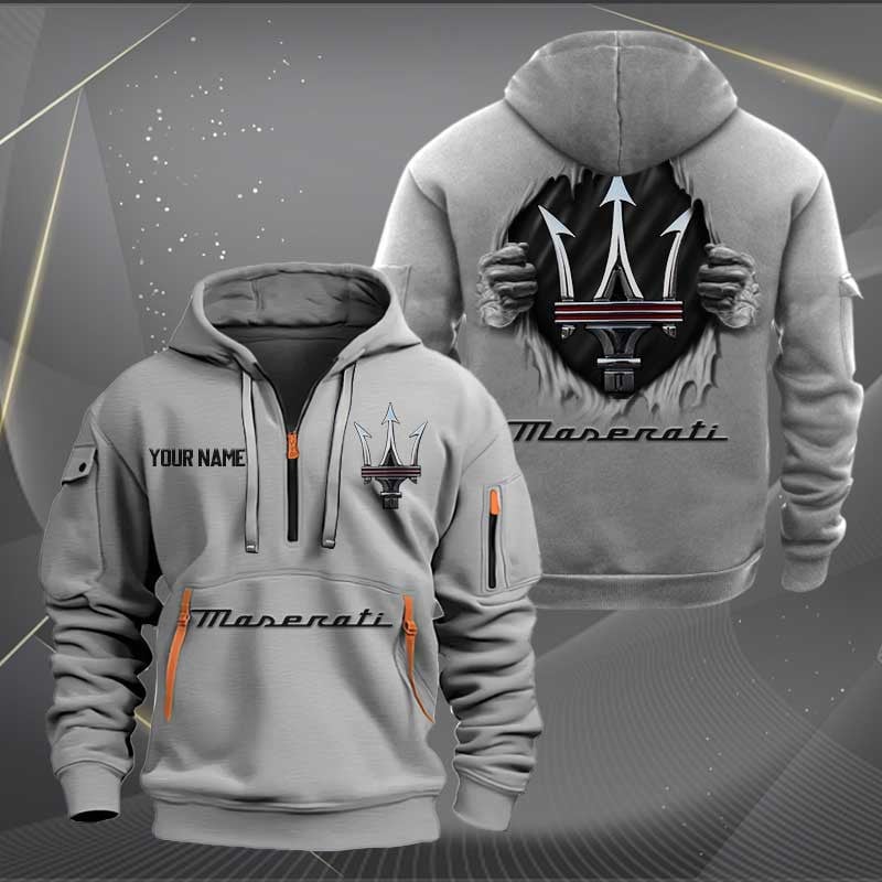 Sportswearmerch Maserati Car Personalized Half Zip Hoodie For Fan