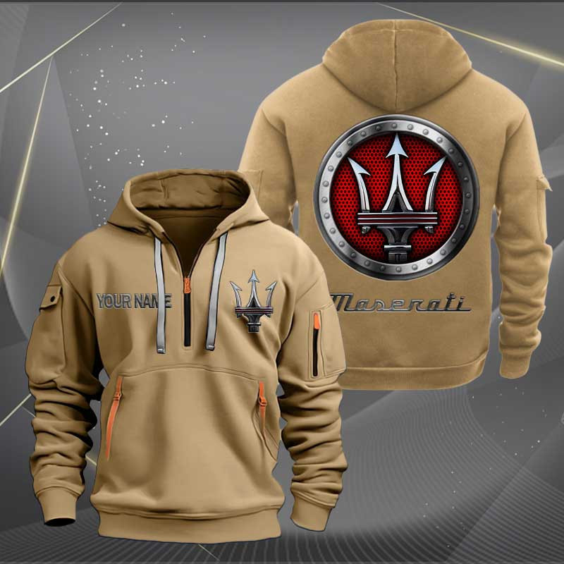 Sportswearmerch Maserati Car Personalized Half Zip Hoodie For Fan