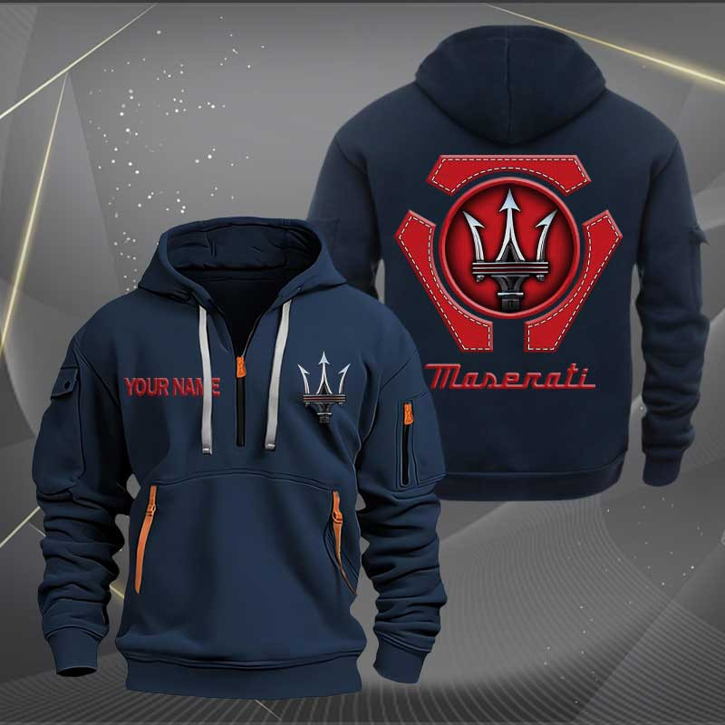 Sportswearmerch Maserati Car Personalized Half Zip Hoodie For Fan